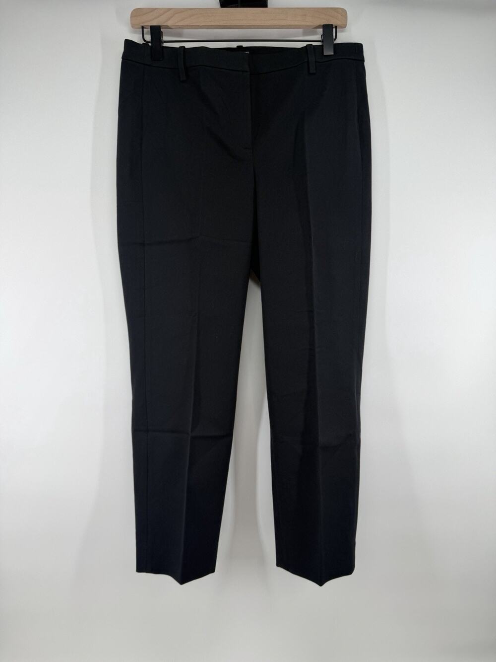J. Crew Campbell Trouser Women's Size 6 Black Capri Straight Leg Cotton Stretch